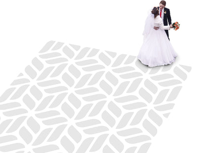 Geometric pattern Custom Wedding Dance Floor Wrap Gloss Removable Vinyl. Monogram Print & Vinyl to cover the dancefloor. Wedding logo design
