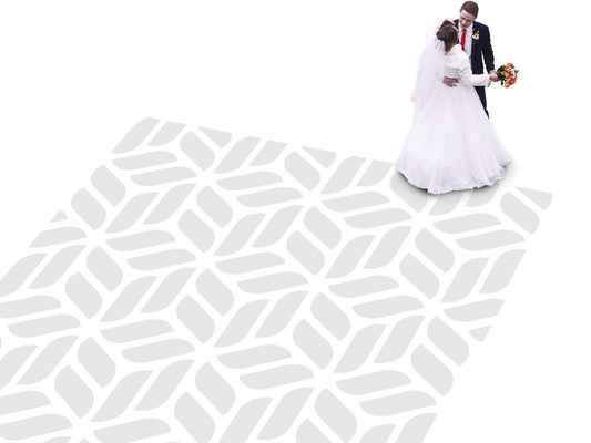 Geometric pattern Custom Wedding Dance Floor Wrap Gloss Removable Vinyl. Monogram Print & Vinyl to cover the dancefloor. Wedding logo design