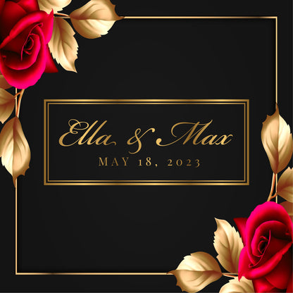 Custom Wedding Decal Dance Floor Wrap Gloss Removable Vinyl. Monogram Print and Vinyl to cover the entire dancefloor. Wedding logo design