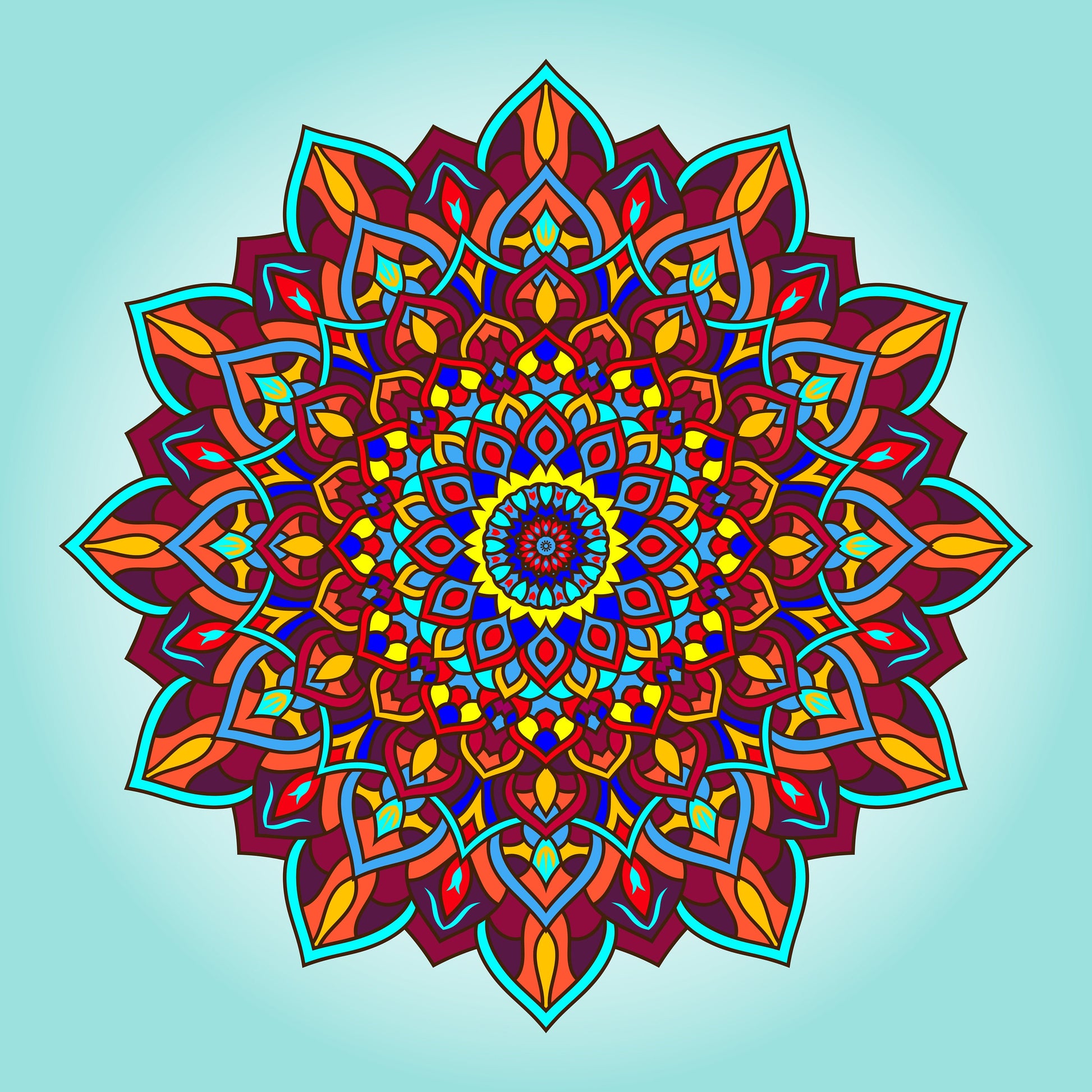 Indian Wedding Mehdi Mandala Full Color Print . Wedding Decal Dancefloor Wrap Gloss Removable Vinyl. Monogram Print to cover your dancefloor