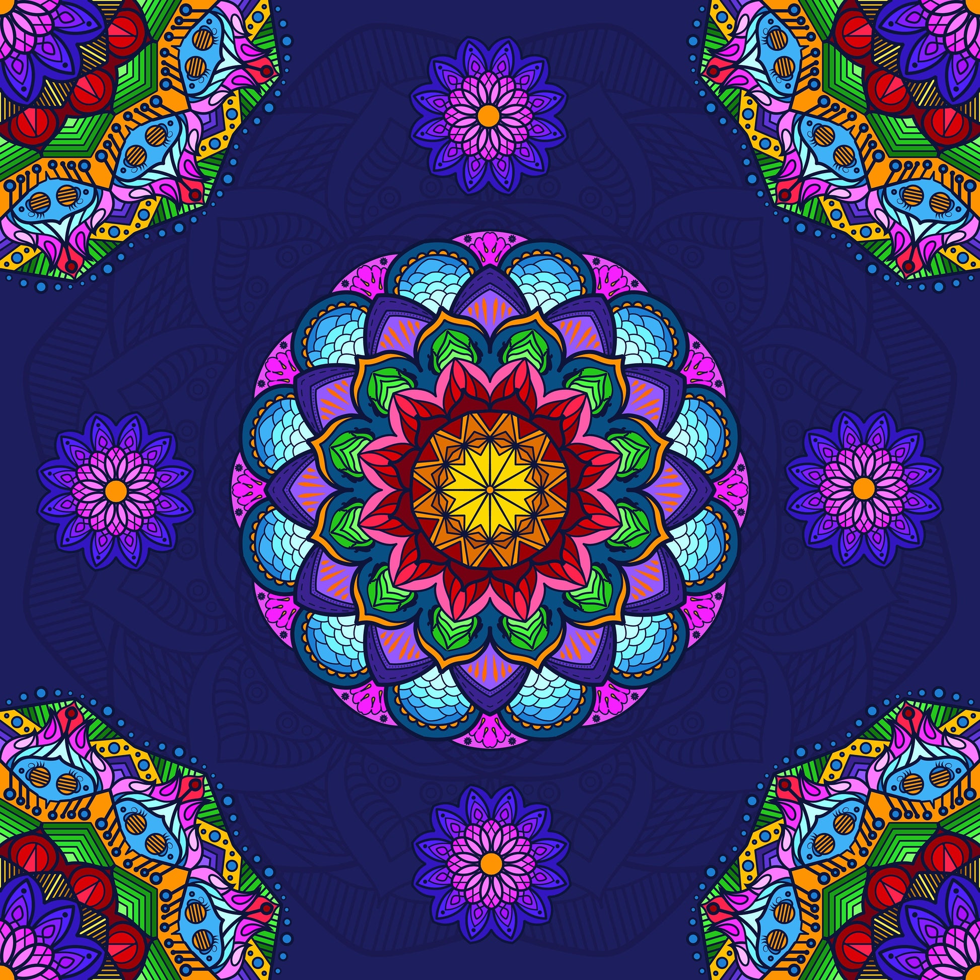 Indian Wedding Mehdi Mandala Full Color Print . Wedding Decal Dancefloor Wrap Gloss Removable Vinyl. Monogram Print to cover your dancefloor