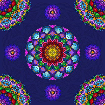 Indian Wedding Mehdi Mandala Full Color Print . Wedding Decal Dancefloor Wrap Gloss Removable Vinyl. Monogram Print to cover your dancefloor