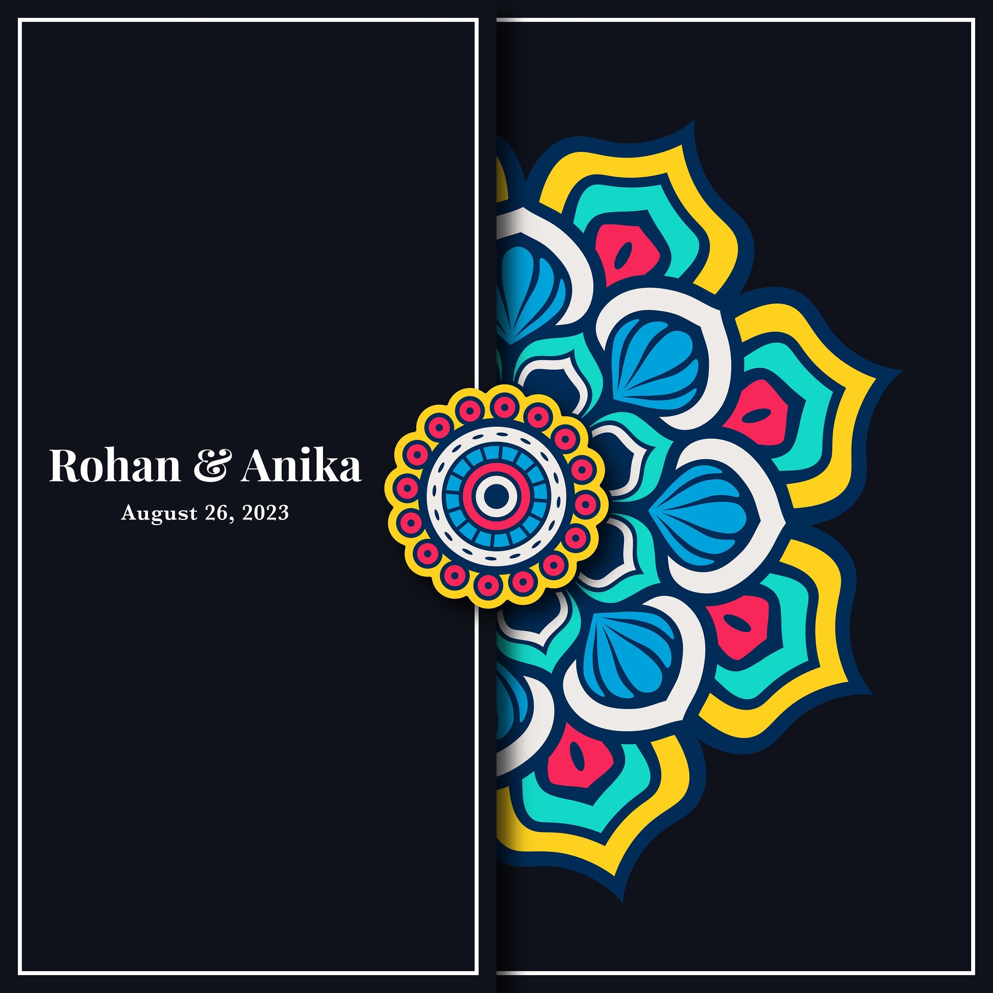 Indian Wedding Mehdi Mandala Sangeet Full Color Dancefloor print. Dancefloor Gloss/Matte Wrap Removable Vinyl. Print to cover dancefloor