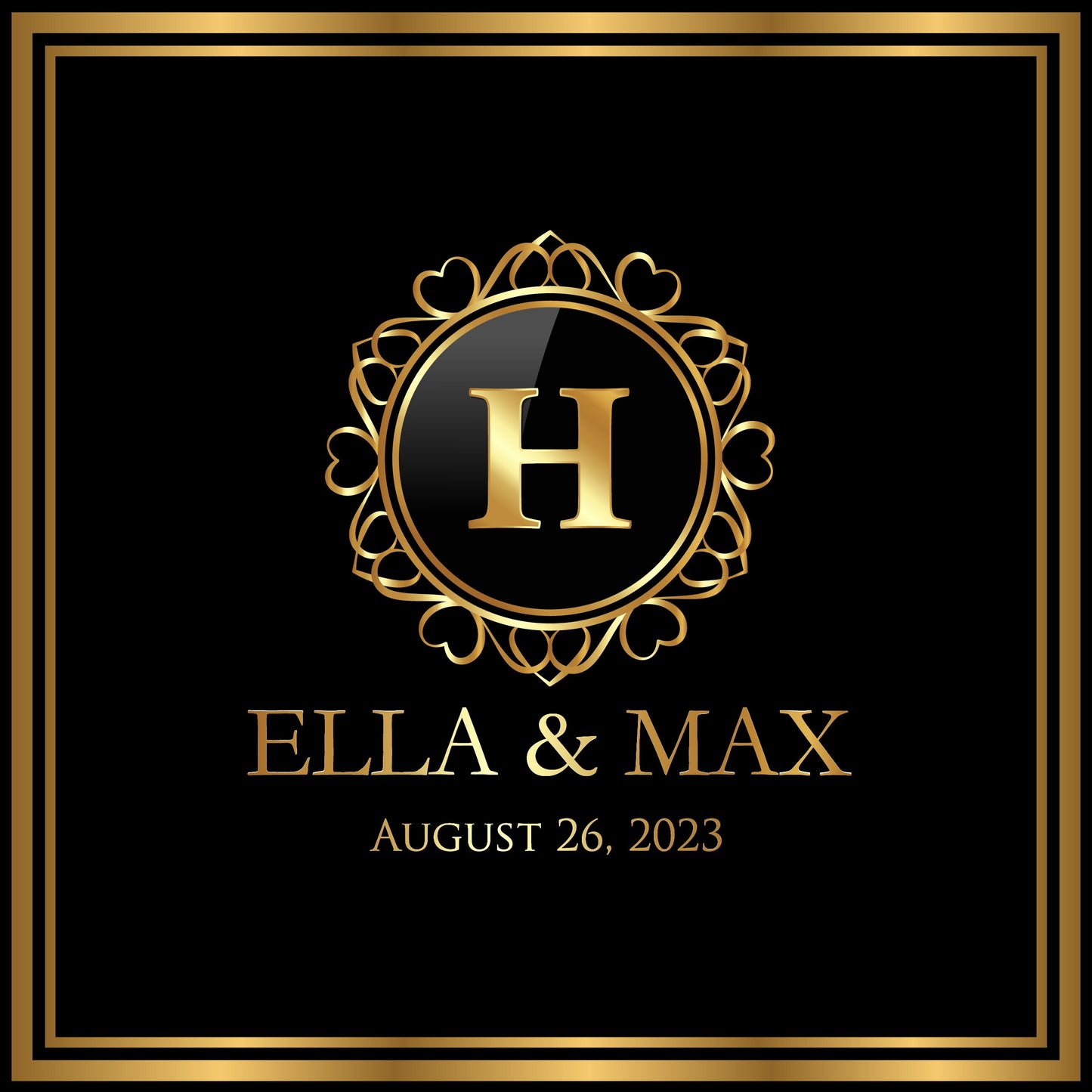 Custom Wedding Decal Dance Floor Wrap Gloss Removable Vinyl. Monogram Print and Vinyl to cover the entire dancefloor. Wedding logo design