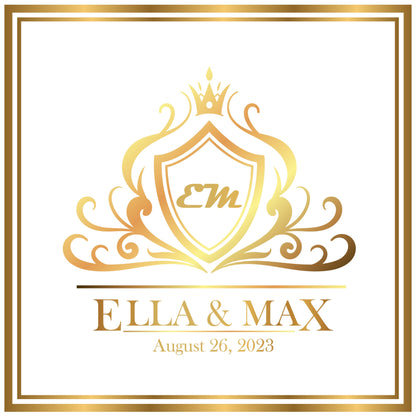 Custom Wedding Decal Dance Floor Wrap Gloss Removable Vinyl. Monogram Print and Vinyl to cover the entire dancefloor. Wedding logo design