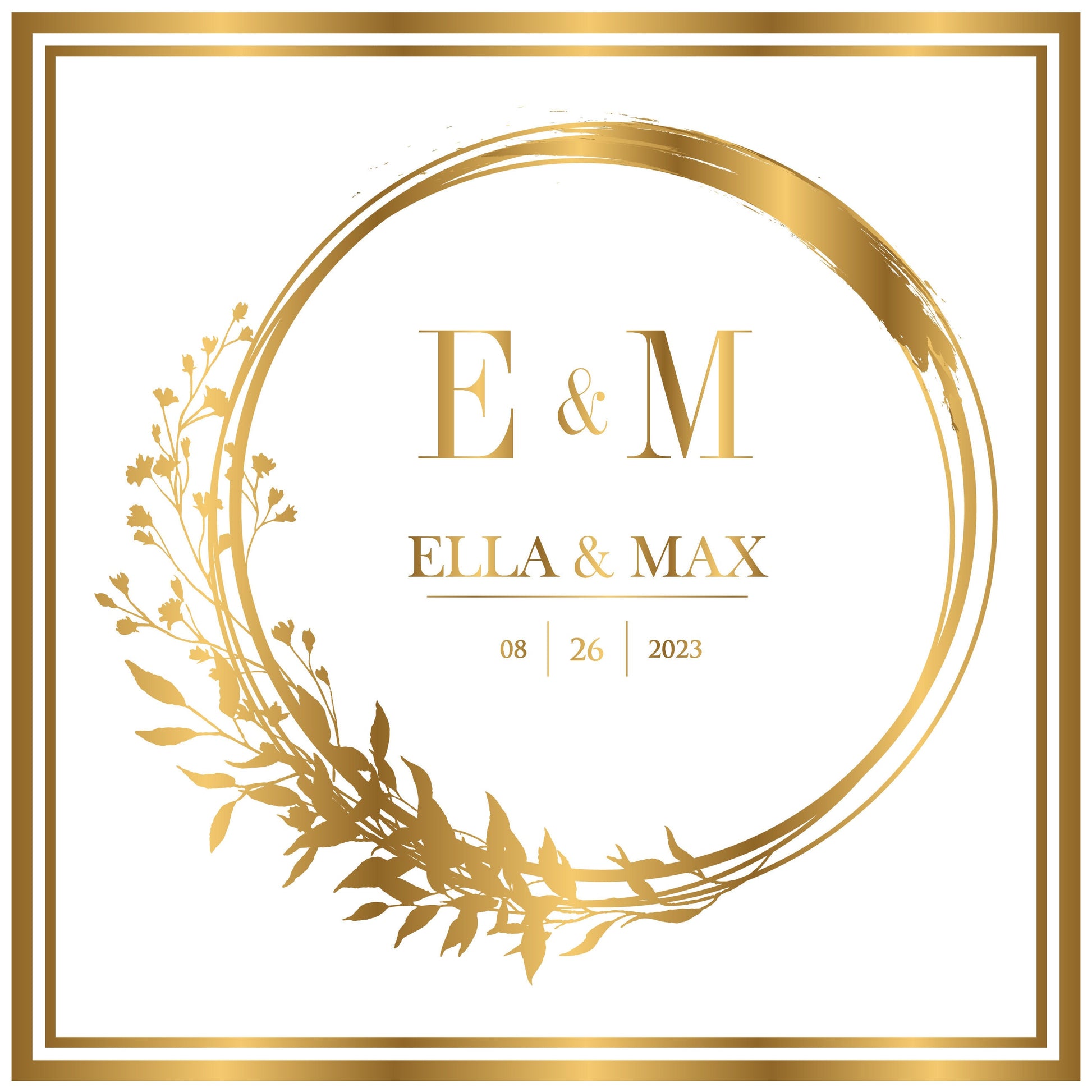 Custom Wedding Decal Dance Floor Wrap Gloss Removable Vinyl. Monogram Print and Vinyl to cover the entire dancefloor. Wedding logo design