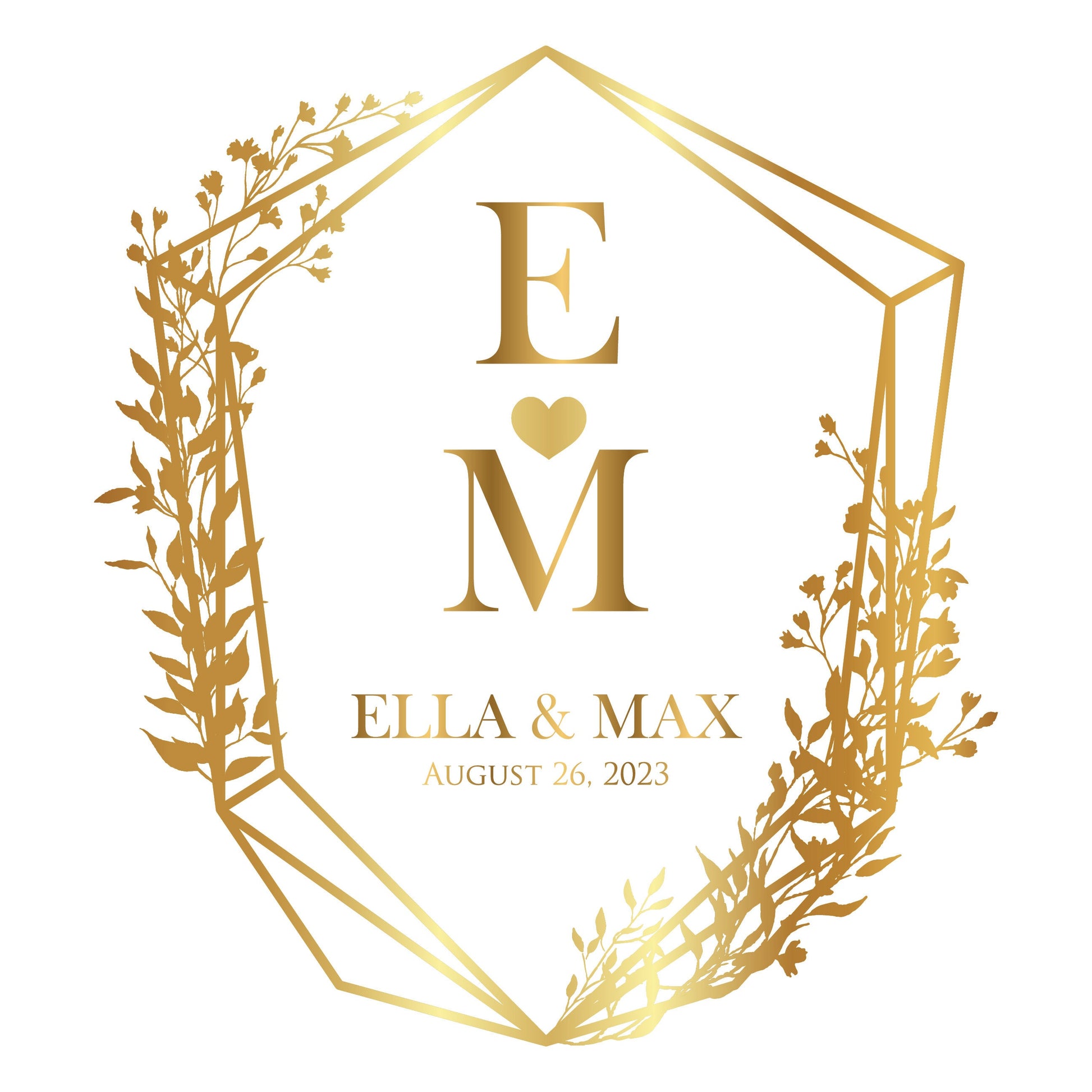 Custom Wedding Decal Dance Floor Wrap Gloss Removable Vinyl. Monogram Print and Vinyl to cover the entire dancefloor. Wedding logo design