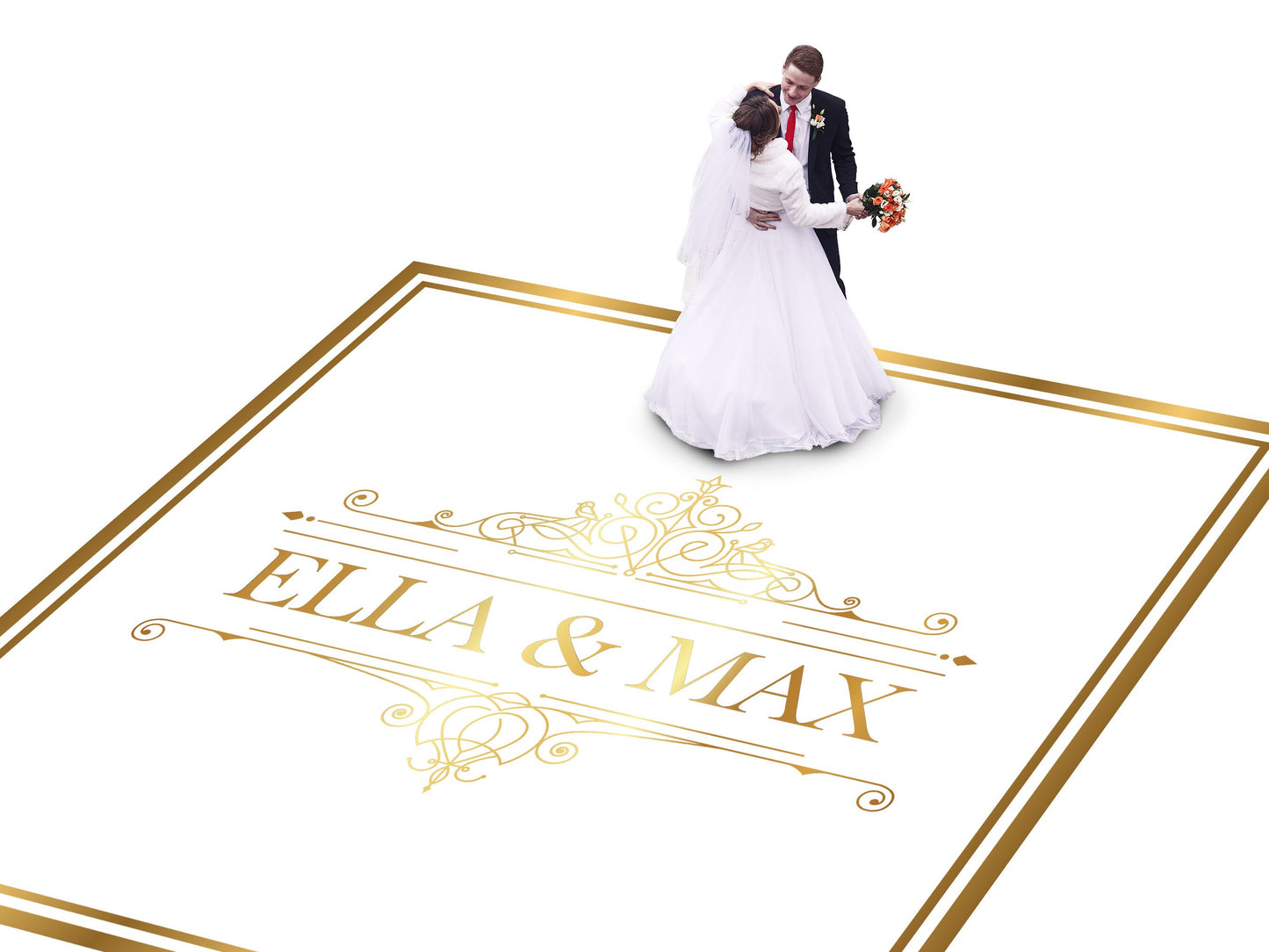 Custom Wedding Decal Dance Floor Wrap Gloss Removable Vinyl. Monogram Print and Vinyl to cover the entire dancefloor. Wedding logo design