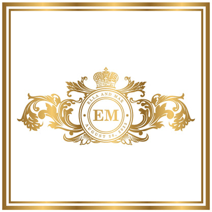 Custom Wedding Decal Dance Floor Wrap Gloss Removable Vinyl. Monogram Print and Vinyl to cover the entire dancefloor. Wedding logo design