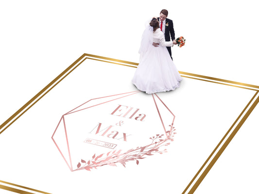 Custom Wedding Decal Dance Floor Wrap Gloss Removable Vinyl. Monogram Print and Vinyl to cover the entire dancefloor. Wedding logo design