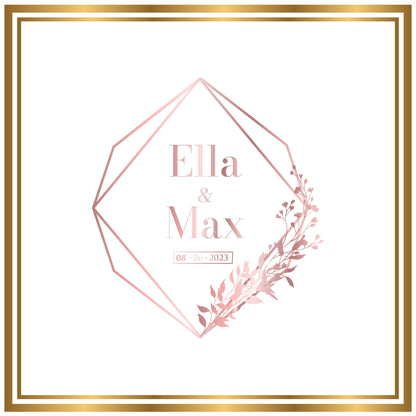 Custom Wedding Decal Dance Floor Wrap Gloss Removable Vinyl. Monogram Print and Vinyl to cover the entire dancefloor. Wedding logo design