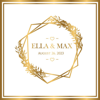 Custom Wedding Decal Dance Floor Wrap Gloss Removable Vinyl. Monogram Print and Vinyl to cover the entire dancefloor. Wedding logo design