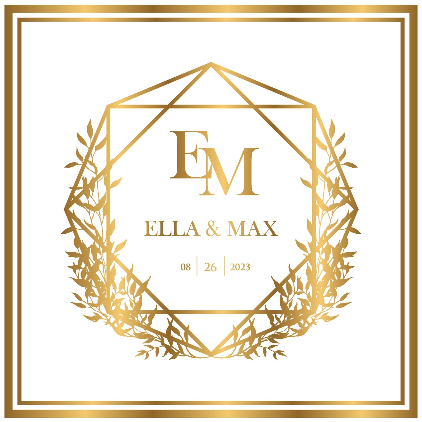 Custom Wedding Decal Dance Floor Wrap Gloss Removable Vinyl. Monogram Print and Vinyl to cover the entire dancefloor. Wedding logo design