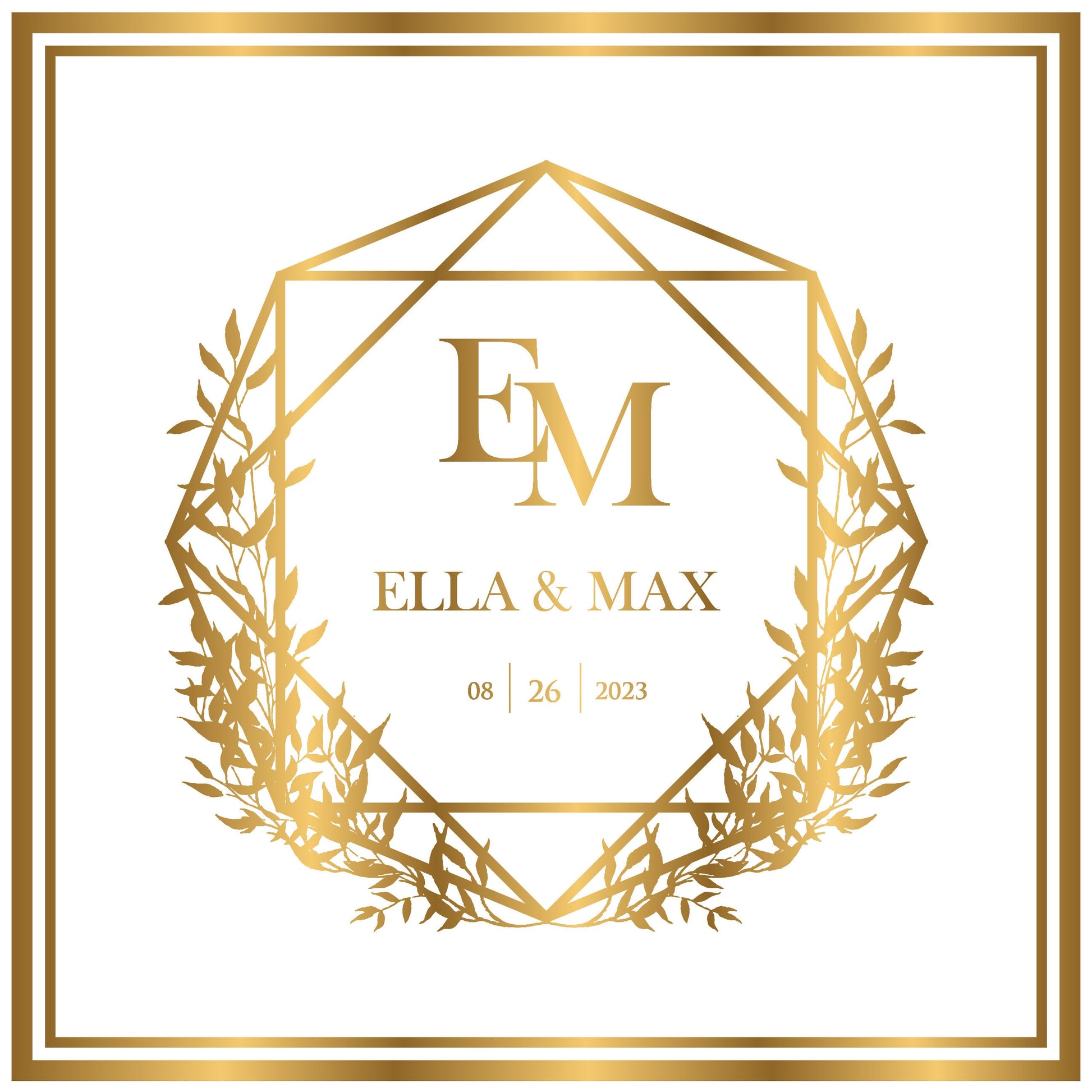Custom Wedding Decal Dance Floor Wrap Gloss Removable Vinyl. Monogram Print and Vinyl to cover the entire dancefloor. Wedding logo design