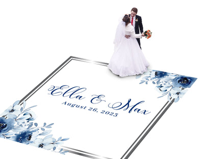 Custom Wedding Decal Dance Floor Wrap Gloss Removable Vinyl. Monogram Print and Vinyl to cover the entire dancefloor. Wedding logo design