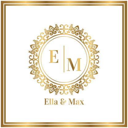 Custom Wedding Decal Dance Floor Wrap Gloss Removable Vinyl. Monogram Print and Vinyl to cover the entire dancefloor. Wedding logo design