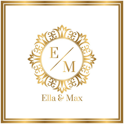 Custom Wedding Decal Dance Floor Wrap Gloss Removable Vinyl. Monogram Print and Vinyl to cover the entire dancefloor. Wedding logo design