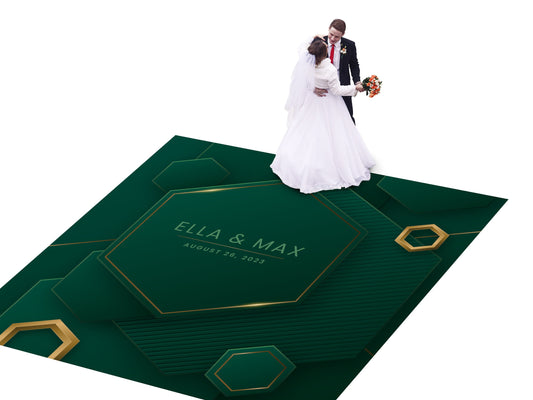 Full Print Custom Wedding Decal Dance Floor Wrap Gloss Removable Vinyl. Wedding Dancefloor design. Free Shipping