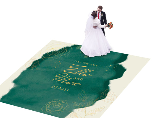 Full Print Custom Wedding Decal Dance Floor Wrap Gloss Removable Vinyl. Wedding Dancefloor design. Free Shipping