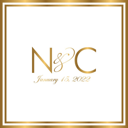 Custom Wedding Decal Dance Floor Wrap Gloss Removable Vinyl. Monogram Print and Vinyl to cover the entire dancefloor. Wedding logo design