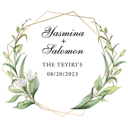Custom Wedding Decal Dance Floor Wrap Gloss Removable Vinyl. Monogram Print and Vinyl to cover the entire dancefloor. Wedding logo design