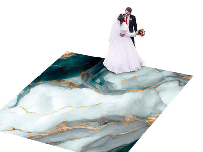 Spectacular Granite Marble design Decal Dance Floor Wrap Gloss Removable Vinyl. Printed Vinyl to cover the entire dancefloor. Wedding decal.