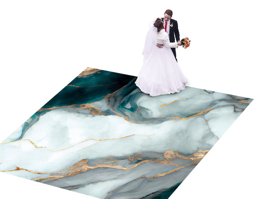 Spectacular Granite Marble design Decal Dance Floor Wrap Gloss Removable Vinyl. Printed Vinyl to cover the entire dancefloor. Wedding decal.