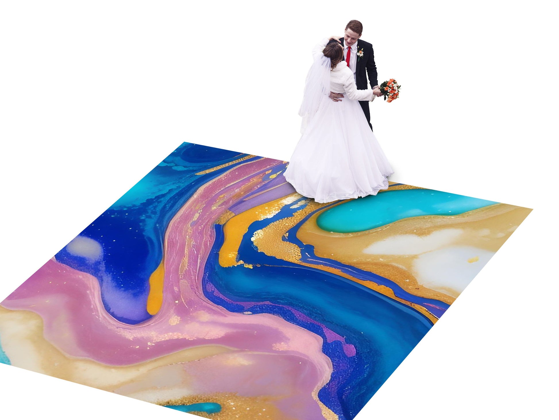 Spectacular Granite Marble design Decal Dance Floor Wrap Gloss Removable Vinyl. Printed Vinyl to cover the entire dancefloor. Wedding decal.