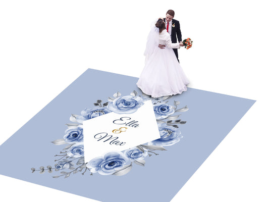 Custom Wedding Decal Dance Floor Wrap Gloss Removable Vinyl. Monogram Print and Vinyl to cover the entire dancefloor. Wedding logo design