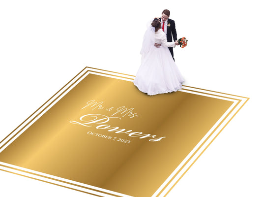 Custom Wedding Decal Dance Floor Wrap Gloss Removable Vinyl. Monogram Print and Vinyl to cover the entire dancefloor. Wedding logo design