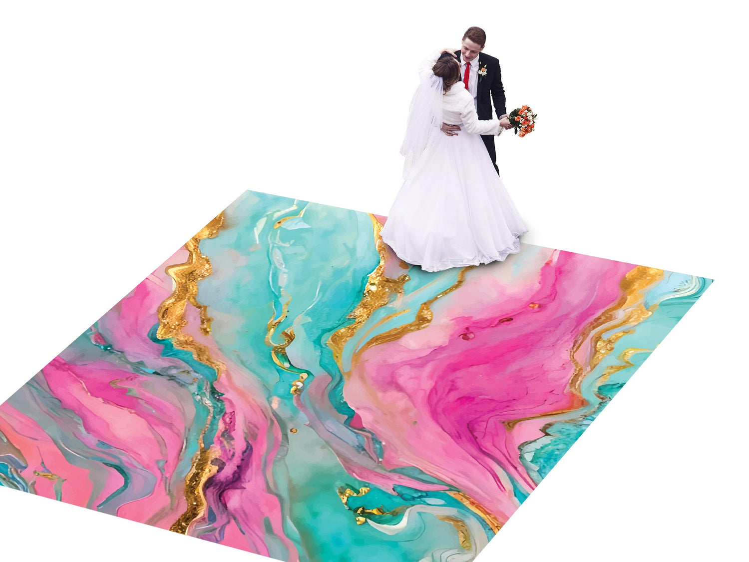 Spectacular Granite Marble design Decal Dance Floor Wrap Gloss Removable Vinyl. Printed Vinyl to cover the entire dancefloor. Wedding decal.