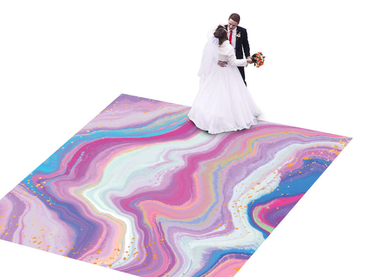 Spectacular Granite Marble design Decal Dance Floor Wrap Gloss Removable Vinyl. Printed Vinyl to cover the entire dancefloor. Wedding decal.