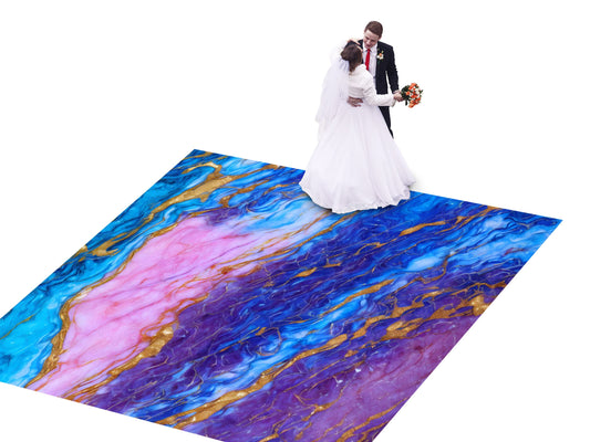 Spectacular Granite Marble design Decal Dance Floor Wrap Gloss Removable Vinyl. Printed Vinyl to cover the entire dancefloor. Wedding decal.