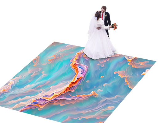 Spectacular Granite Marble design Decal Dance Floor Wrap Gloss Removable Vinyl. Printed Vinyl to cover the entire dancefloor. Wedding decal.