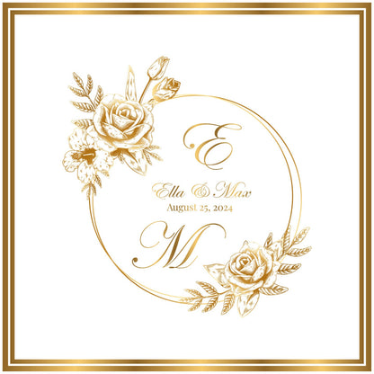 Full Print Custom Wedding Decal Dance Floor Wrap Gloss Removable Vinyl. Wedding Dancefloor design. Free Shipping
