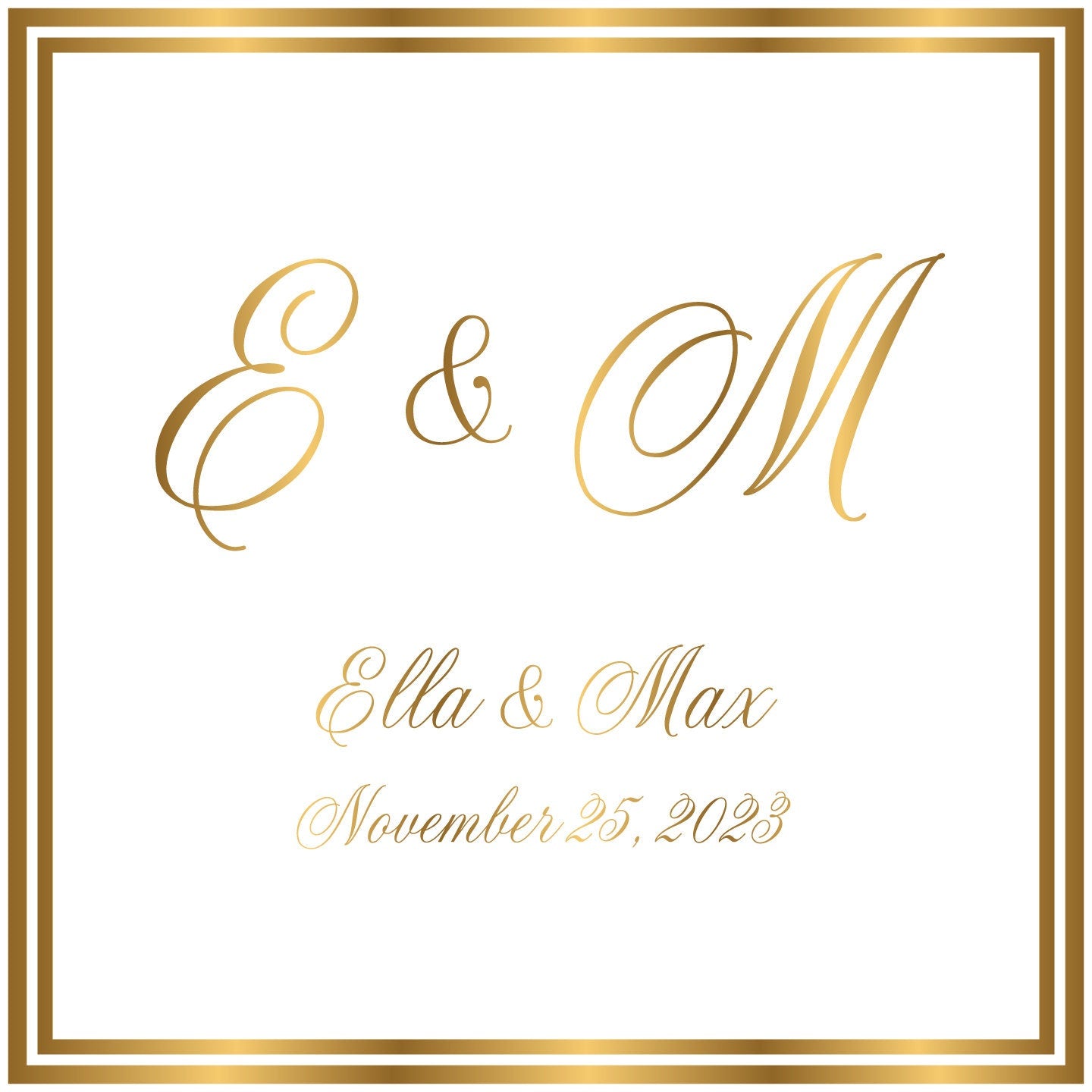 Custom Wedding Decal Dance Floor Wrap Gloss Removable Vinyl. Monogram Print and Vinyl to cover the entire dancefloor. Wedding logo design