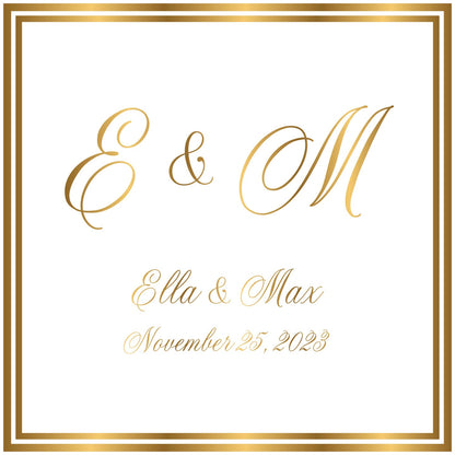 Custom Wedding Decal Dance Floor Wrap Gloss Removable Vinyl. Monogram Print and Vinyl to cover the entire dancefloor. Wedding logo design