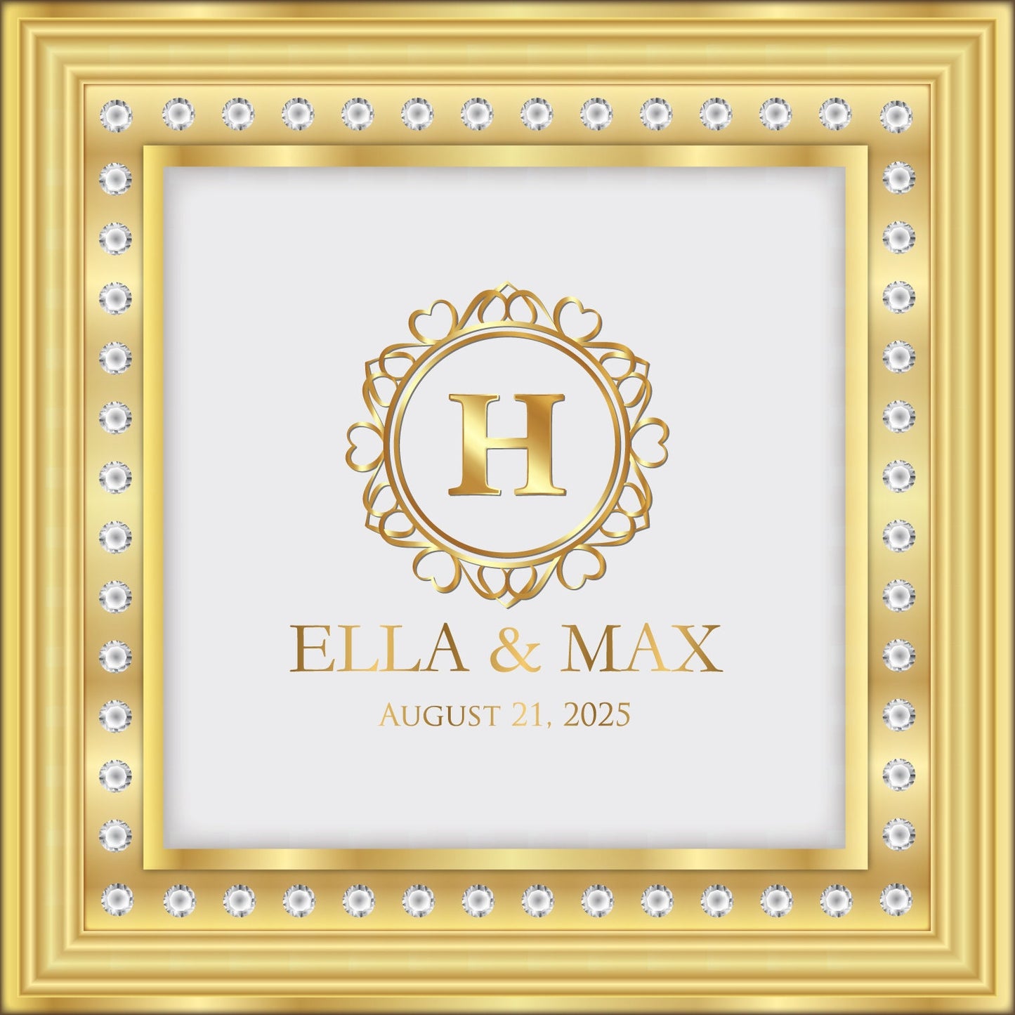Super Unique Photo Frame Wedding Dance Floor Wrap Gloss Removable Vinyl. Print and Vinyl to cover the entire dancefloor. Wedding logo design