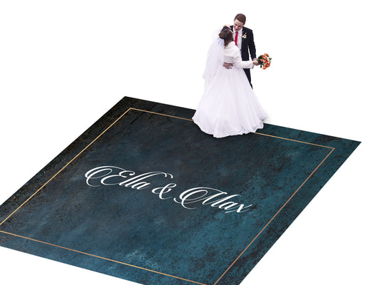 Rustic-themed Wedding Decal Dance Floor Wrap Removable Vinyl Print. Monogram Print & Vinyl to cover the dancefloor. Free and Fast Shipping