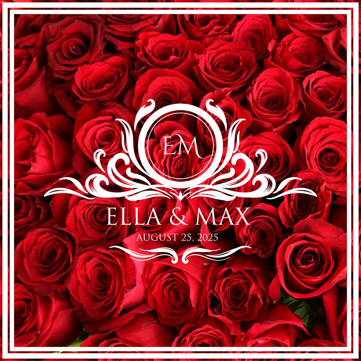 Custom Wedding Decal Dance Floor Wrap Gloss Removable Vinyl. Monogram Print and Vinyl to cover the entire dancefloor. Wedding logo design