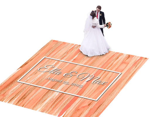 Custom Wedding Decal Dance Floor Wrap Gloss Removable Vinyl. Monogram Print and Vinyl to cover the entire dancefloor. Wedding logo design