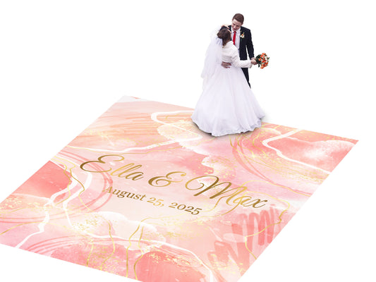 Custom Wedding Decal Dance Floor Wrap Gloss Removable Vinyl. Monogram Print and Vinyl to cover the entire dancefloor. Wedding logo design