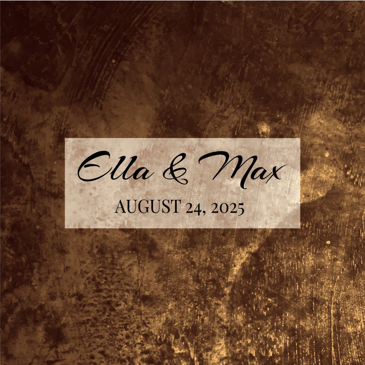Rustic-themed Wedding Decal Dance Floor Wrap Removable Vinyl Print. Monogram Print & Vinyl to cover the dancefloor. Free and Fast Shipping