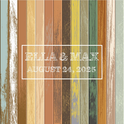Rustic-themed Wedding Decal Dance Floor Wrap Removable Vinyl Print. Monogram Print & Vinyl to cover the dancefloor. Free and Fast Shipping
