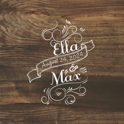 Custom Wedding Decal Dance Floor Wrap Gloss Removable Vinyl. Monogram Print and Vinyl to cover the entire dancefloor. Wedding logo design