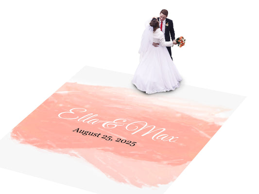 Custom Wedding Decal Dance Floor Wrap Gloss Removable Vinyl. Monogram Print and Vinyl to cover the entire dancefloor. Wedding logo design