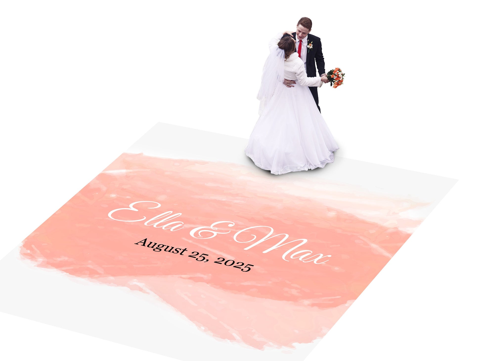 Custom Wedding Decal Dance Floor Wrap Gloss Removable Vinyl. Monogram Print and Vinyl to cover the entire dancefloor. Wedding logo design
