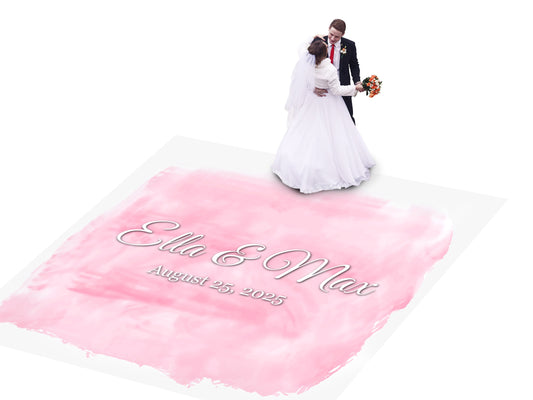 Custom Wedding Decal Dance Floor Wrap Gloss Removable Vinyl. Monogram Print and Vinyl to cover the entire dancefloor. Wedding logo design