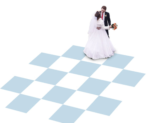 Full print. Custom Wedding Decal Dance Floor Wrap Gloss Removable Vinyl. Monogram Print. Checkerboard design. Wedding logo. Free shipping!