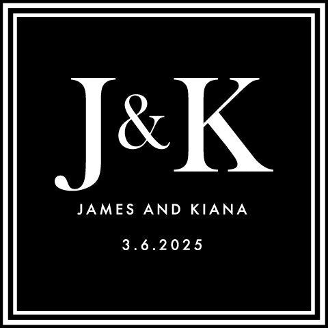 Custom Wedding Decal Dance Floor Wrap Gloss Removable Vinyl. Monogram Print and Vinyl to cover the entire dancefloor. Wedding logo design